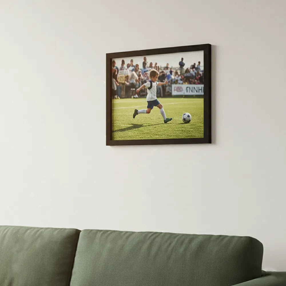 Porta-Retrato Horizontal Personalizado com Foto 21x29,7 cm | Com Vidro | Preto, Branco ou Prata