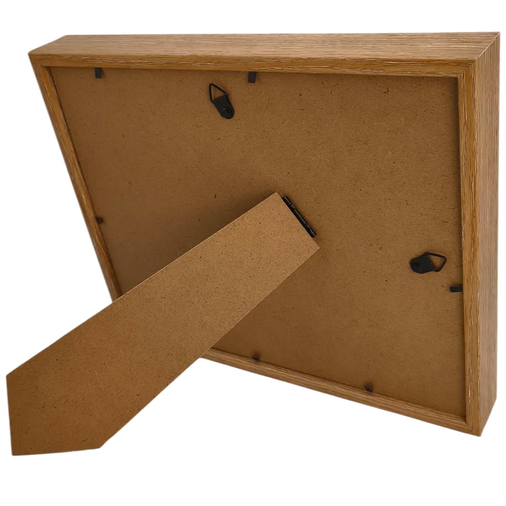 Porta-Retrato Personalizado com Foto 20x25 cm | Linha Madrid Prata e Marrom Claro | Horizontal