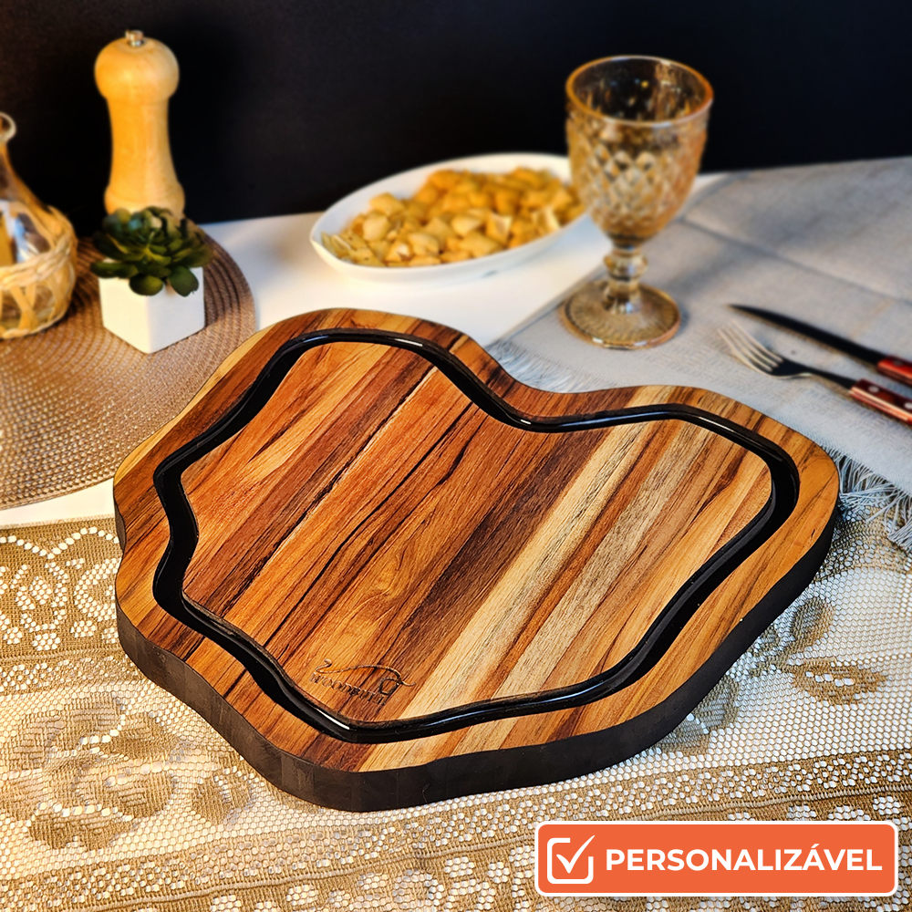 Tábua de Churrasco Personalizada Rústica Artesanal Origens Black