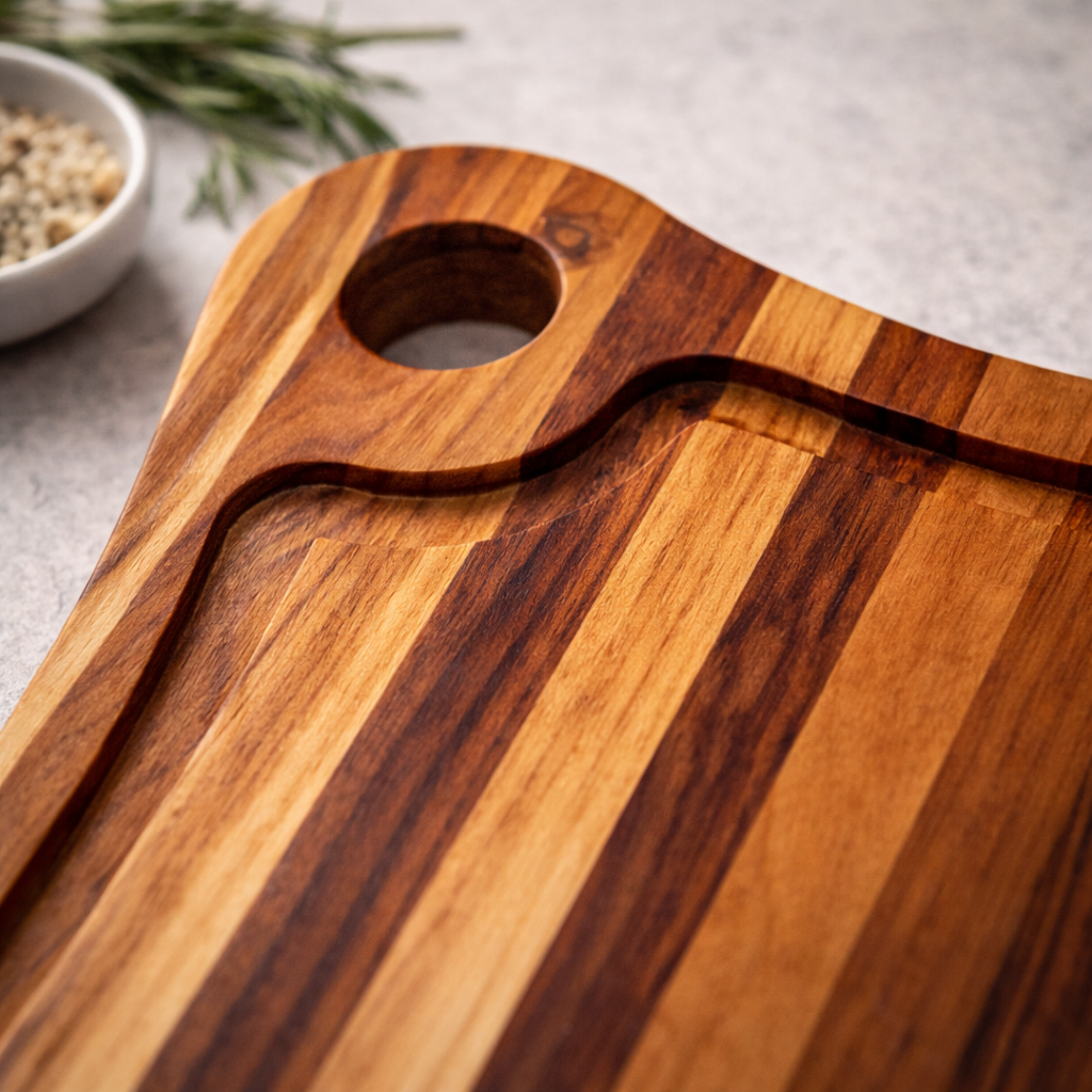 Tábua de Corte em Madeira Teca 37 x 28 cm