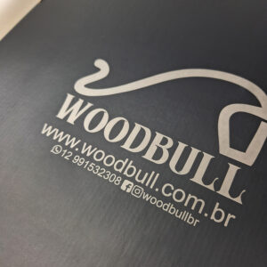 Caixa Presente Preta Woodbull Quadrada